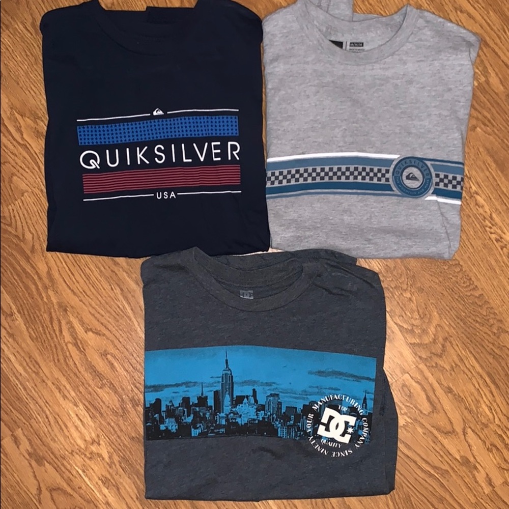 3 T-shirts - Quicksilver and DC